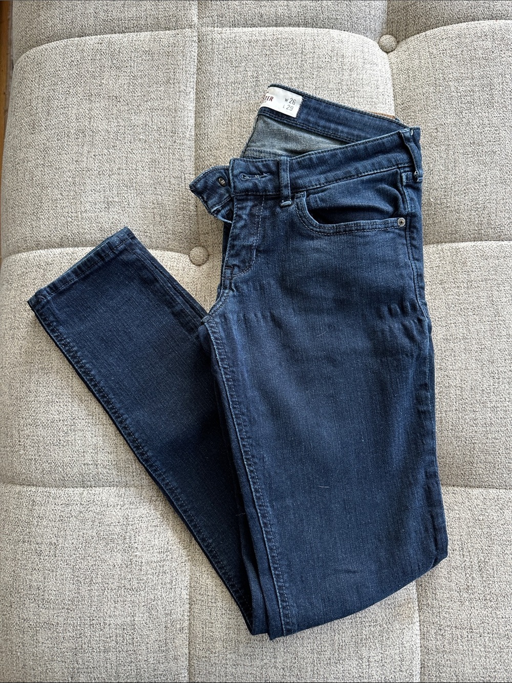Hollister Women's Dark Blue Skinny Jeans